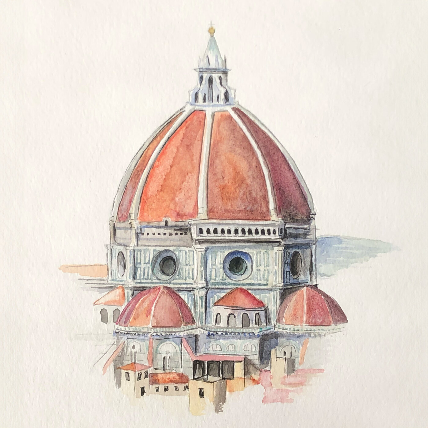 The Duomo, Florence, watercolor